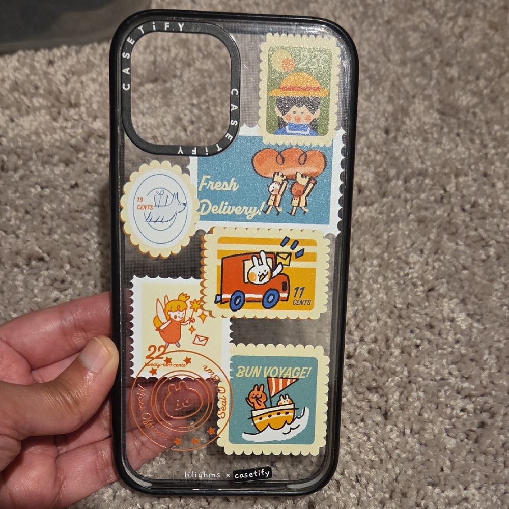 Casetify Colorful Stamp Design iPhone Case